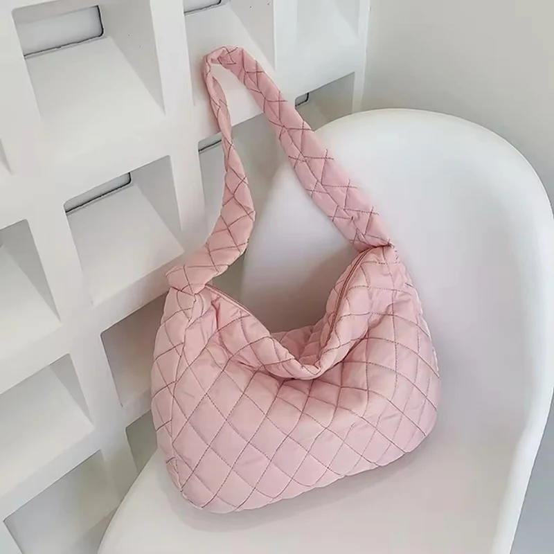 Gepolsterde Ballerina Extra Grote Puffer Tote Crossbody Gepolsterde Schoudertas