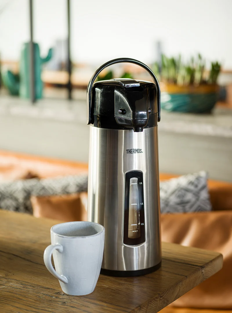Thermos Thermoskanne Mit Pumpe & Fenster 2.2 Liter