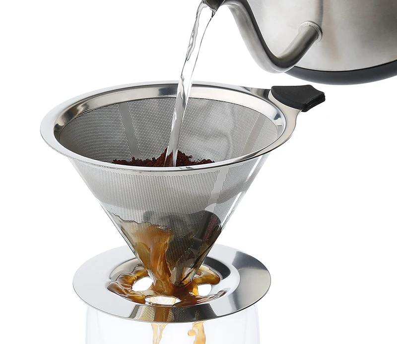 Dauerfilter für Kaffee Größe 4 Edelstahl poliert