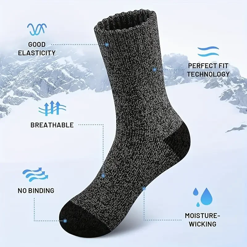 Extra Warme Merino Wol Sokken Voor Wandelen Unisex 38-46