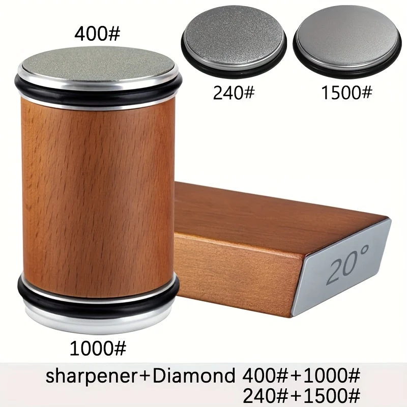 EdgeCraft DuoSharp Slijpsteenset met Magnetische Houder voor Hoeken van 15° en 20° voor Hout en Metaal