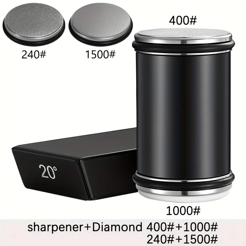 EdgeCraft DuoSharp Slijpsteenset met Magnetische Houder voor Hoeken van 15° en 20° voor Hout en Metaal