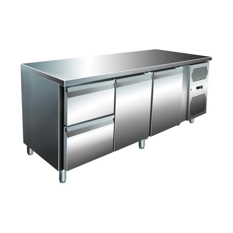 VIP Kühltisch mit 1x 2 Schubladen und 2 Türen -2 bis +8°C 1.795x700x860 mm