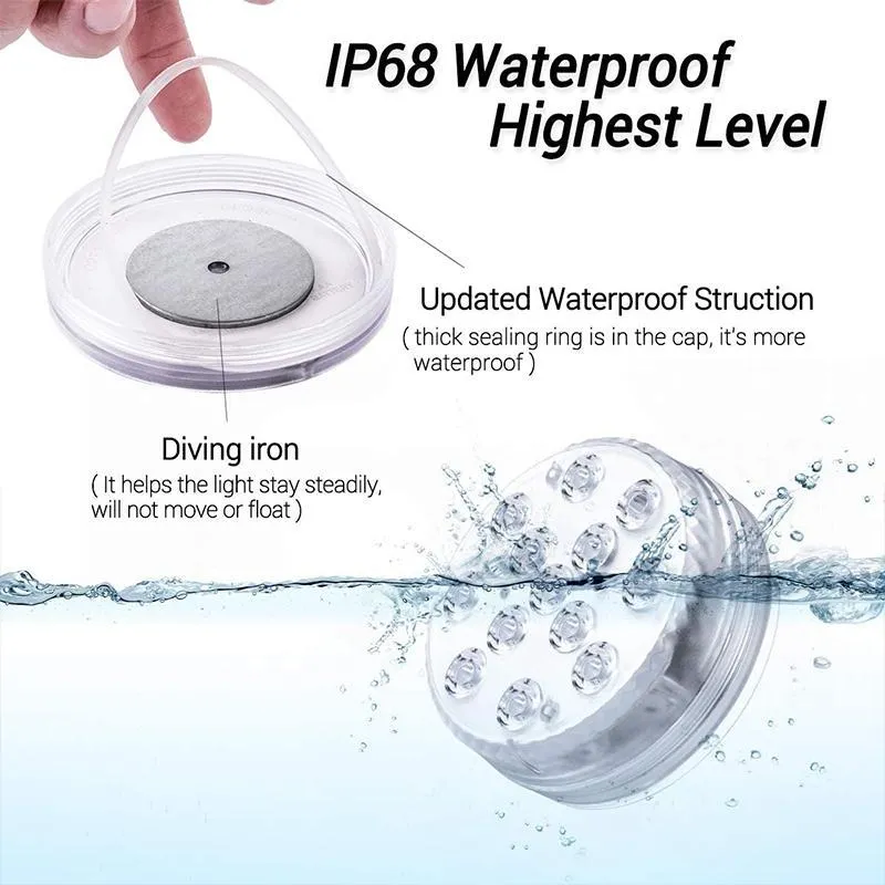 Afstandsbediening Waterdicht Magnet Zuignap LED Licht