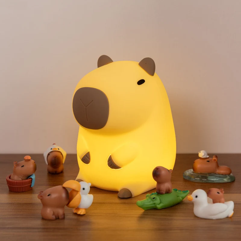 SquishBara | Capybara Squishy Nachtlampje Ideaal Cadeau voor Alle Leeftijden