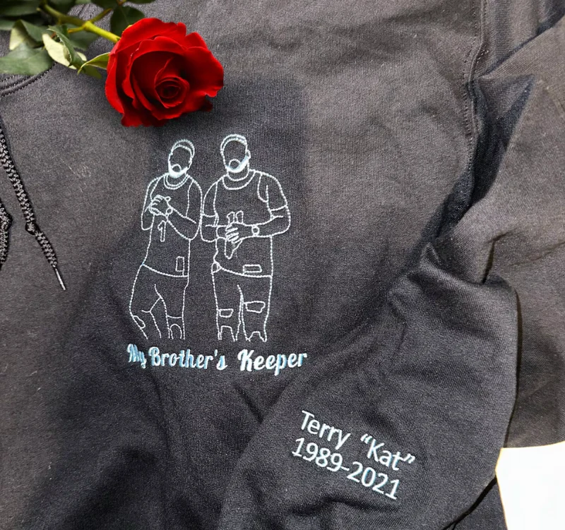 StitchPortrait | Aangepaste Geborduurde Portret Sweatshirt Koppels Familie Hoodie