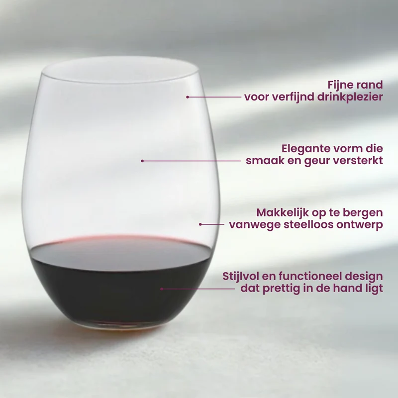 Riedel Rotweinglas-Set O Wine – 4-teilig mit Syrah-Dekanter