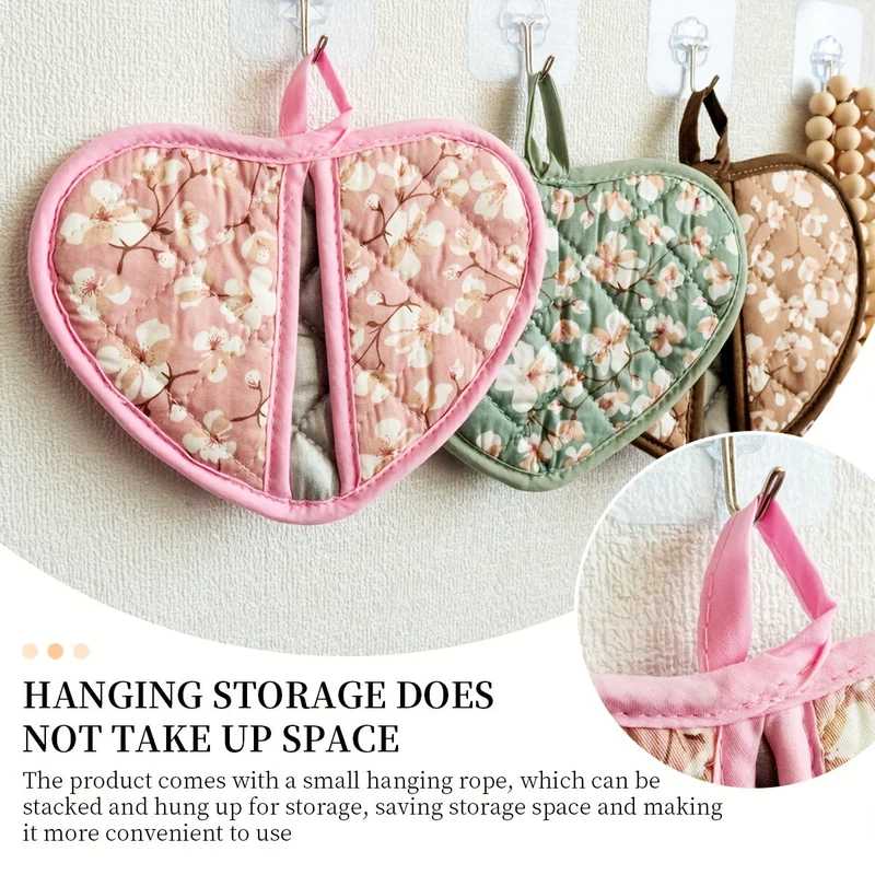 KeukenHart Hittebestendige Ovenwant-Set – Decoratieve Hartvormige GripPads