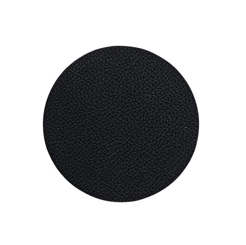Cookinglife Untersetzer - Veganes Leder - Schwarz - ø 10 cm - 6 Stück
