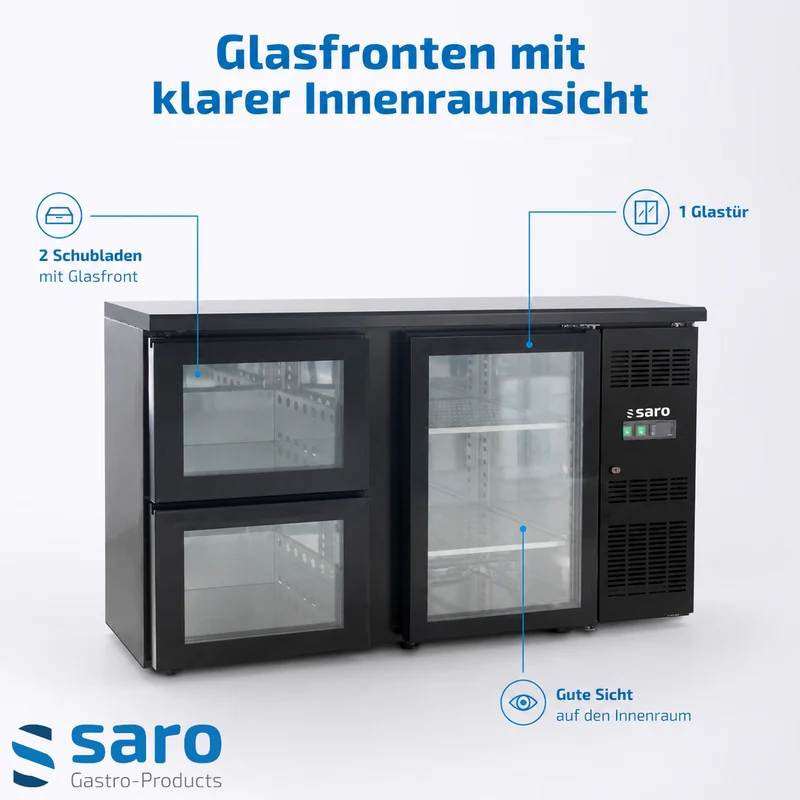 Saro Barkühler mit 1 Glastür und 2 Schubladen, BC 2100 G S2