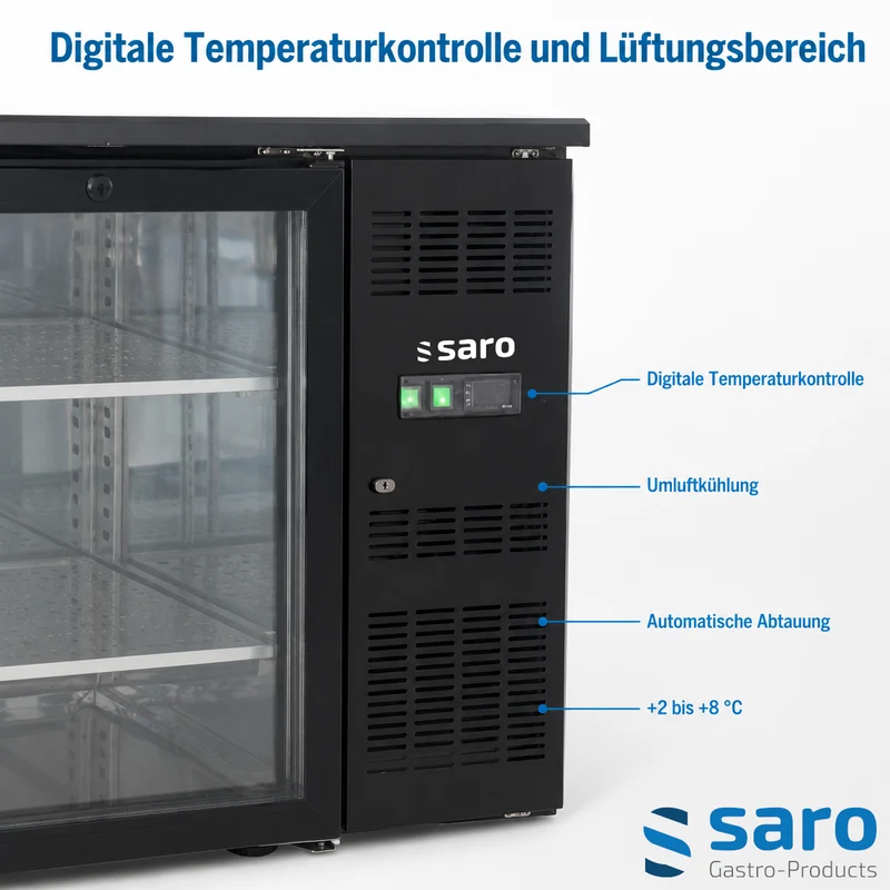 Saro Barkühler mit 1 Glastür und 2 Schubladen, BC 2100 G S2