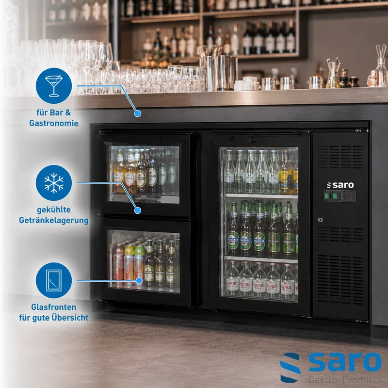 Saro Barkühler mit 1 Glastür und 2 Schubladen, BC 2100 G S2