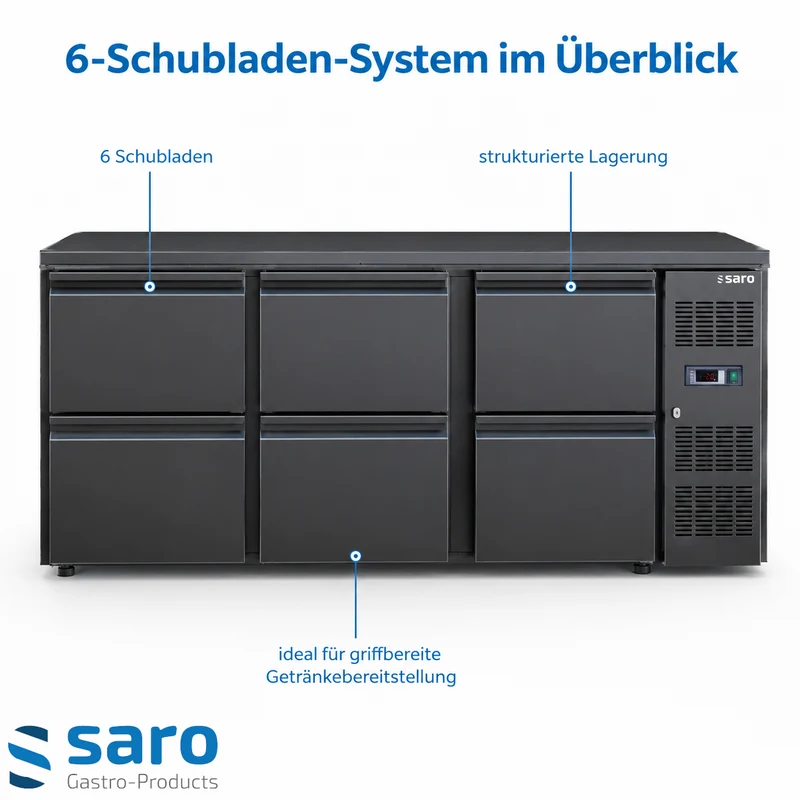 Saro Barkühler mit 3 x 2 Schubladen, BC 3100-S6