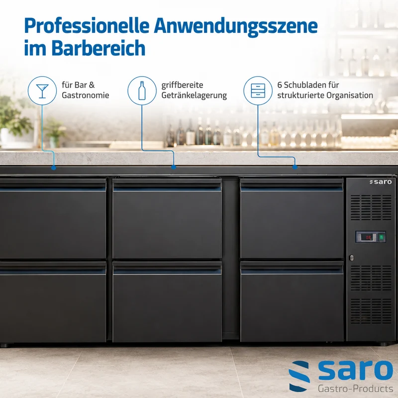 Saro Barkühler mit 3 x 2 Schubladen, BC 3100-S6