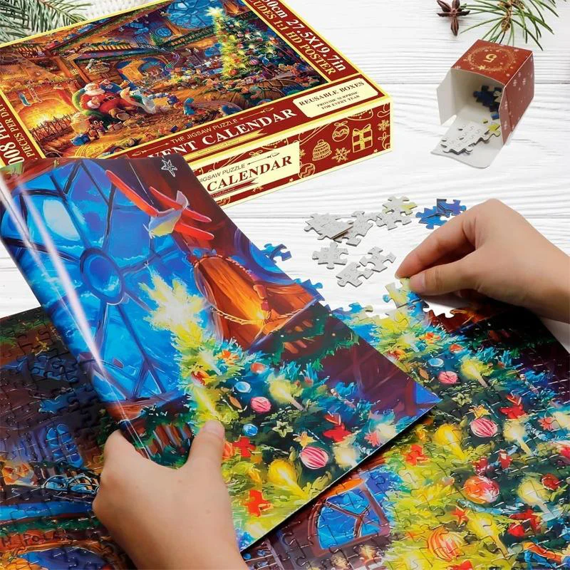 PuzzleFest | Kerst Aftel Puzzel Verrassingsbox – 24 Dagen Vol Magie & Creativiteit