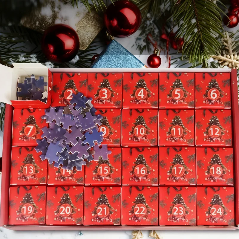 PuzzleFest | Kerst Aftel Puzzel Verrassingsbox – 24 Dagen Vol Magie & Creativiteit