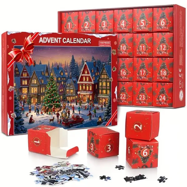 PuzzleFest | Kerst Aftel Puzzel Verrassingsbox – 24 Dagen Vol Magie & Creativiteit