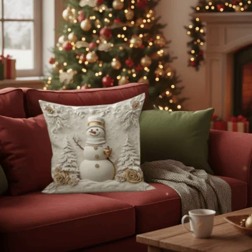 DecorCovers | 3D Kerst Decoratieve Hoezen Set van 4 Eenheden