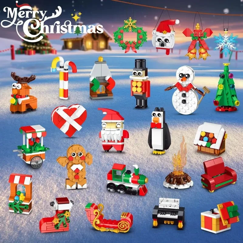 CraftVent | 24 Dagen Kerst Countdown Ornamenten Bouwset Adventkalender