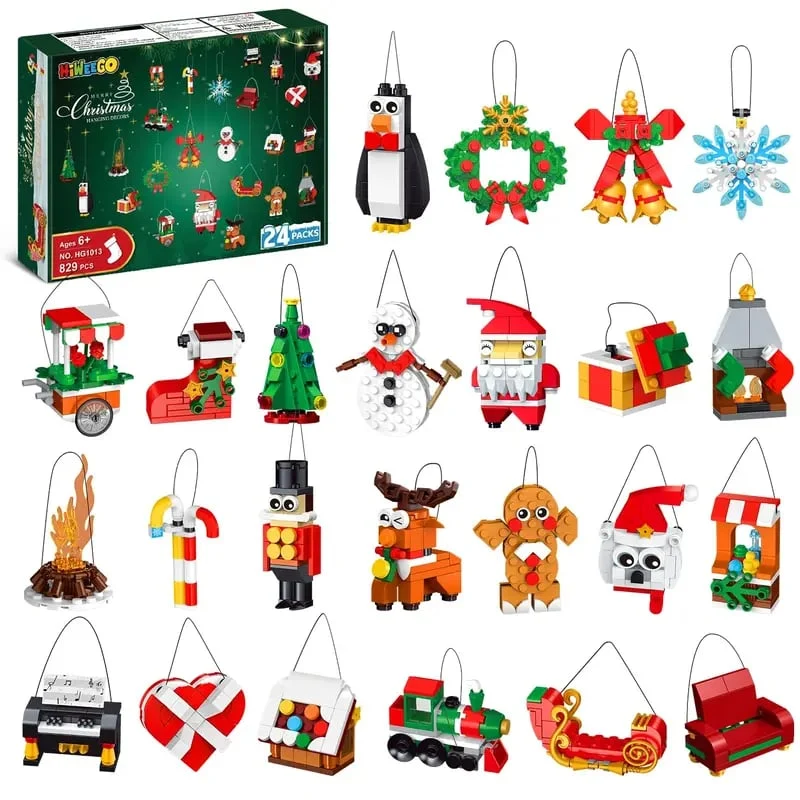 CraftVent | 24 Dagen Kerst Countdown Ornamenten Bouwset Adventkalender