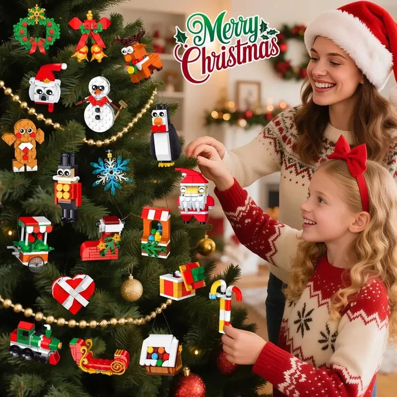 CraftVent | 24 Dagen Kerst Countdown Ornamenten Bouwset Adventkalender