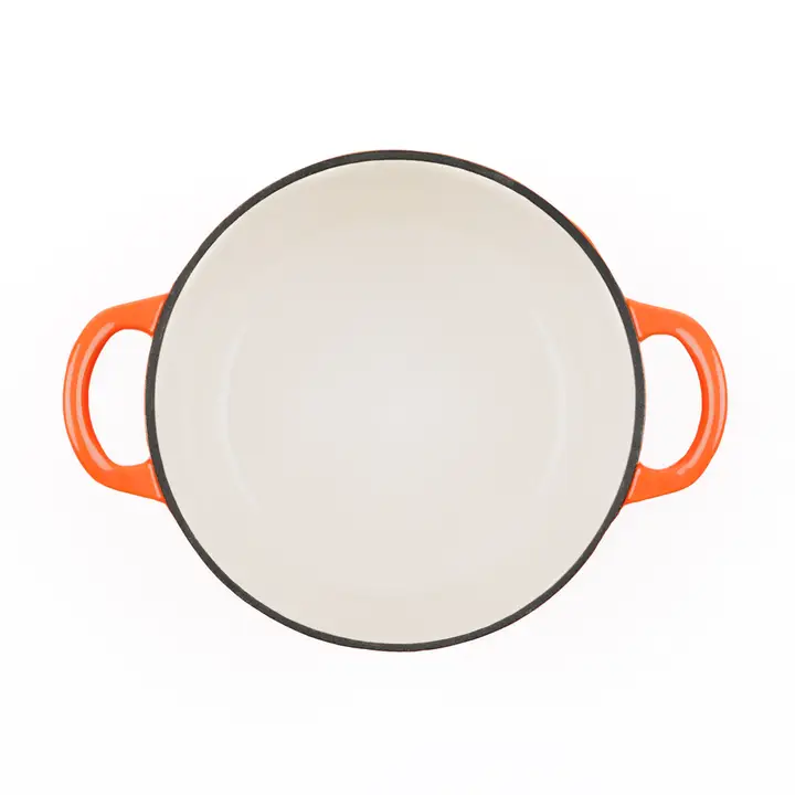 Bräter Gusseisen rund 23 cm 4,0l. ofenrot