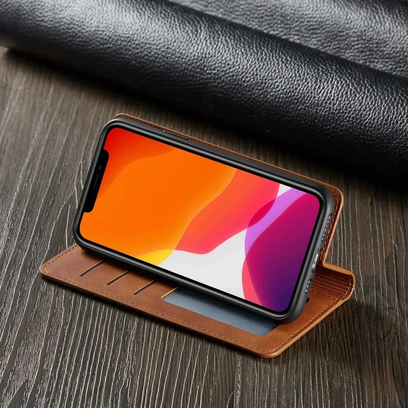 Magnetisch Leren iPhone Hoesje – Stijlvolle Bescherming met Kwaliteit