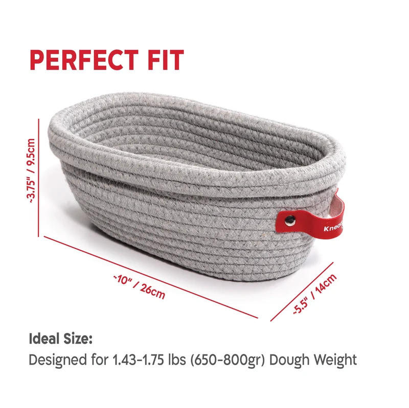 Gärkorb-Set Oval aus Baumwolle