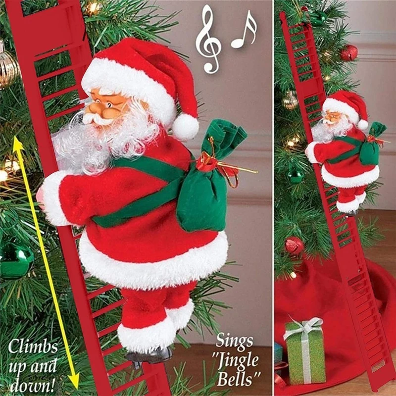 KerstKlim Muzikale Ladder | Betoverende kerstdecoratie met vrolijke muziek