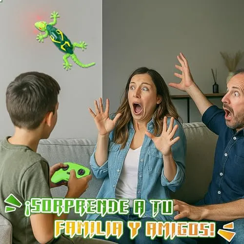 GecoFun Afstandsbediening Hagedis | Interactieve hagedis met heldere LED-ogen en realistische bewegingen voor kinderen vanaf 3 jaar