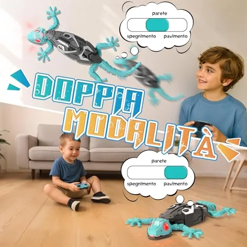 GecoFun Afstandsbediening Hagedis | Interactieve hagedis met heldere LED-ogen en realistische bewegingen voor kinderen vanaf 3 jaar