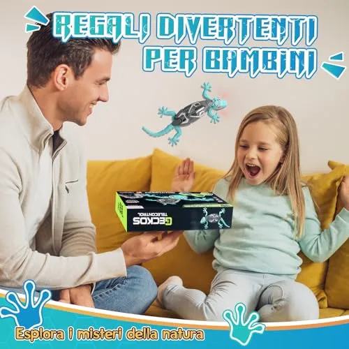 GecoFun Afstandsbediening Hagedis | Interactieve hagedis met heldere LED-ogen en realistische bewegingen voor kinderen vanaf 3 jaar