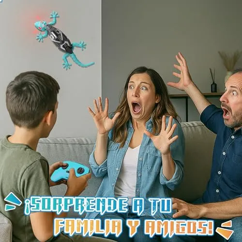 GecoFun Afstandsbediening Hagedis | Interactieve hagedis met heldere LED-ogen en realistische bewegingen voor kinderen vanaf 3 jaar