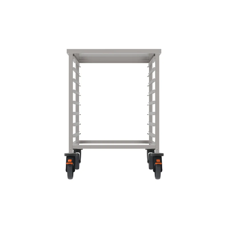 Rieber GN-Regalwagen für GN 2/1; 1/1; 2/4 in niedriger Ausführung mit Abweiserrollen