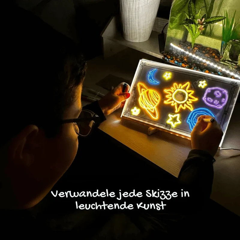 LumiArt LED-tekenbord | Creatief tekenbord voor briljante kunstwerken