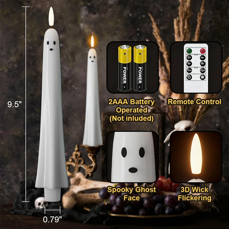 Spooklicht Halloween | Afstandsbediend 3D-vlamlicht voor spookachtige sfeer