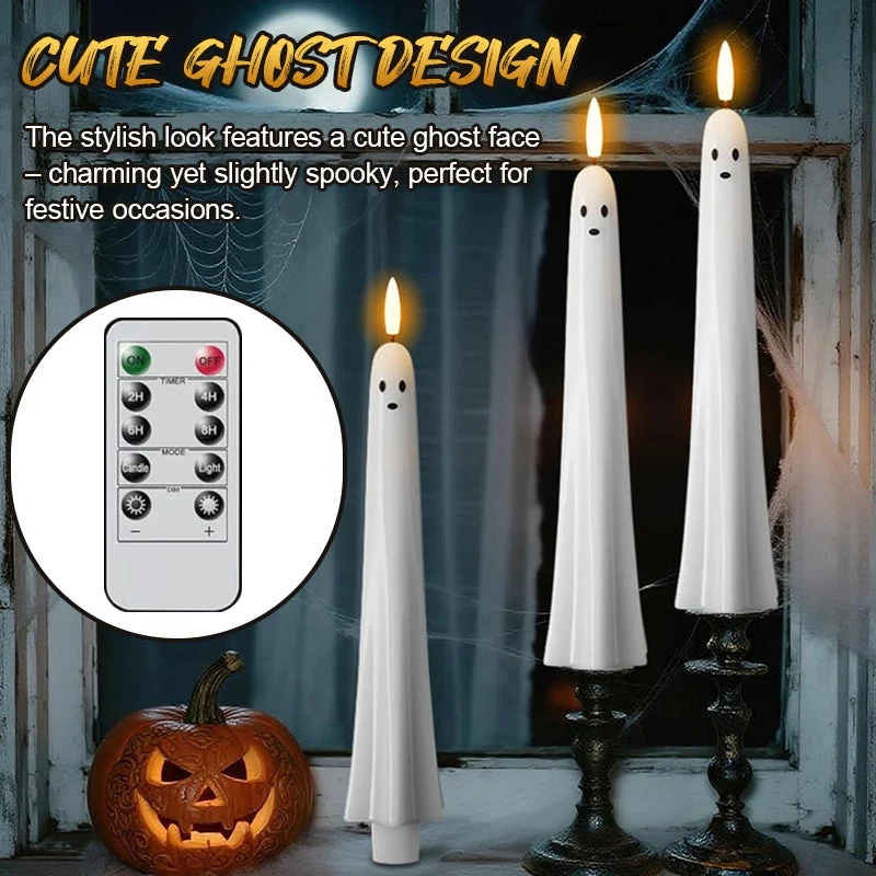 Spooklicht Halloween | Afstandsbediend 3D-vlamlicht voor spookachtige sfeer