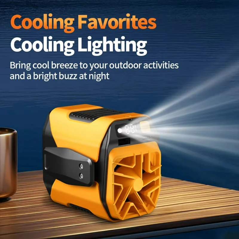 Venturo Breeze Fan | Draagbare herenventilator met powerbank en LED-lamp