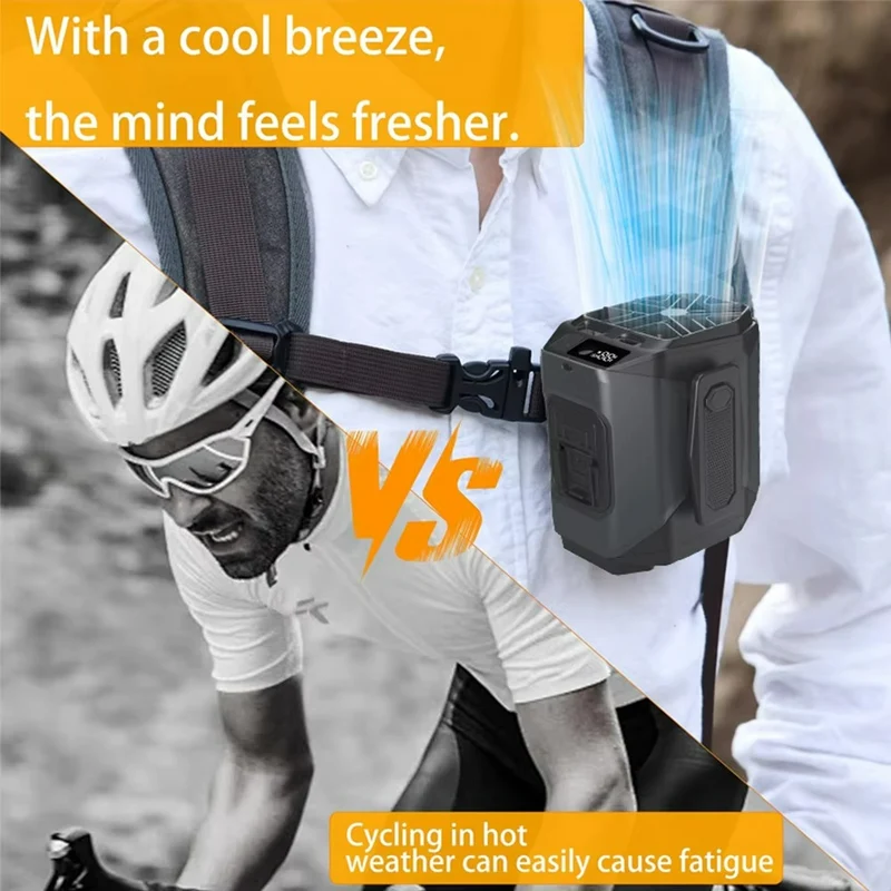 Venturo Breeze Fan | Draagbare herenventilator met powerbank en LED-lamp