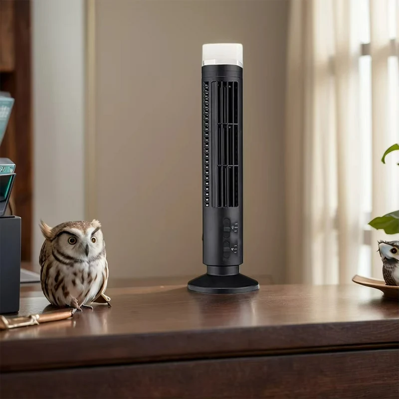 Brisella AirFlow Ventilator | Bladeloos ontwerp met USB-voeding voor stijl en veiligheid