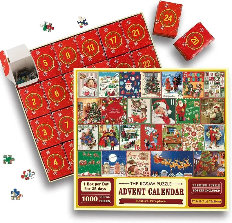 PuzzleJoy Adventskalender Puzzel | Unieke 1000-delige legpuzzel voor dagelijks plezier!