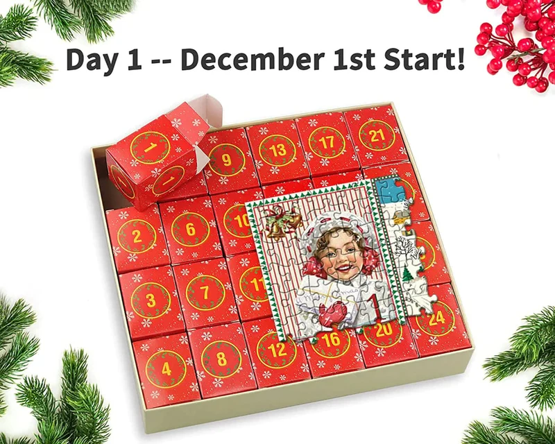 PuzzleJoy Adventskalender Puzzel | Unieke 1000-delige legpuzzel voor dagelijks plezier!