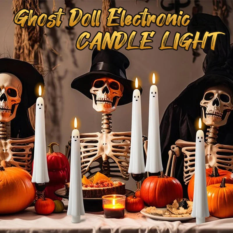 SpookGlow Spooklicht | Afstandsbediend 3D-kaars met vlam