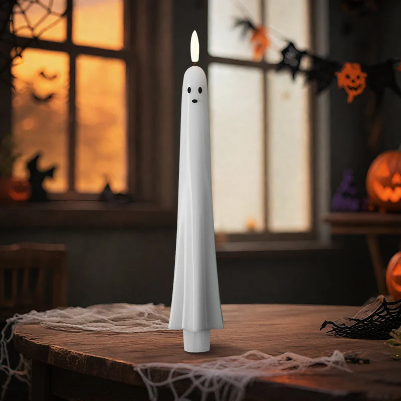 SpookGlow Spooklicht | Afstandsbediend 3D-kaars met vlam