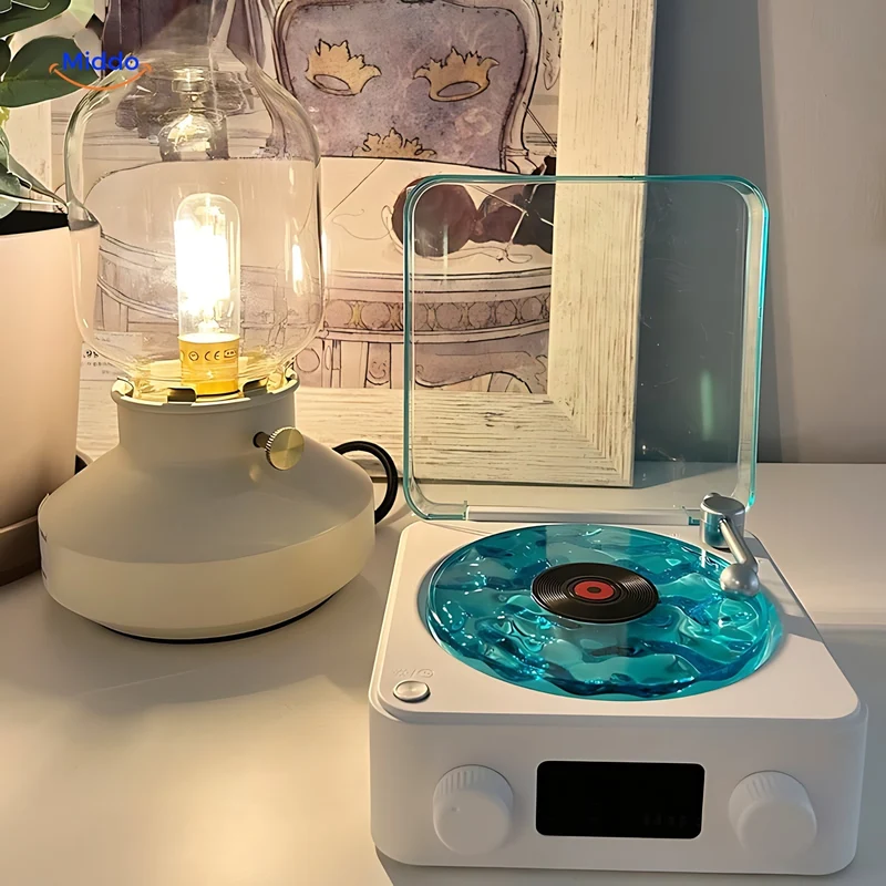 LumiSound Platenspeler Luidspreker | Magische Klank- en Lichtervaring voor uw Huis