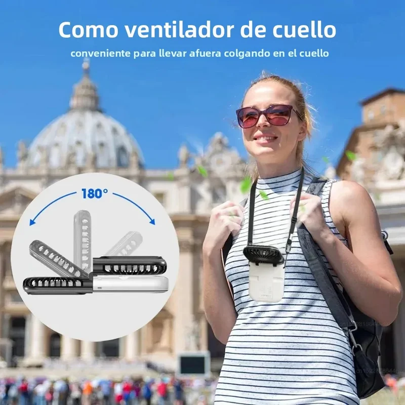 Luftigo Mini USB-Fan | Compact, oplaadbare ventilator met digitale weergave en meerdere windmodi