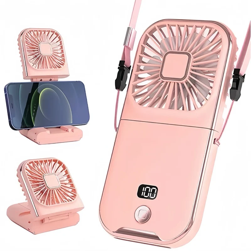 Luftigo Mini USB-Fan | Compact, oplaadbare ventilator met digitale weergave en meerdere windmodi
