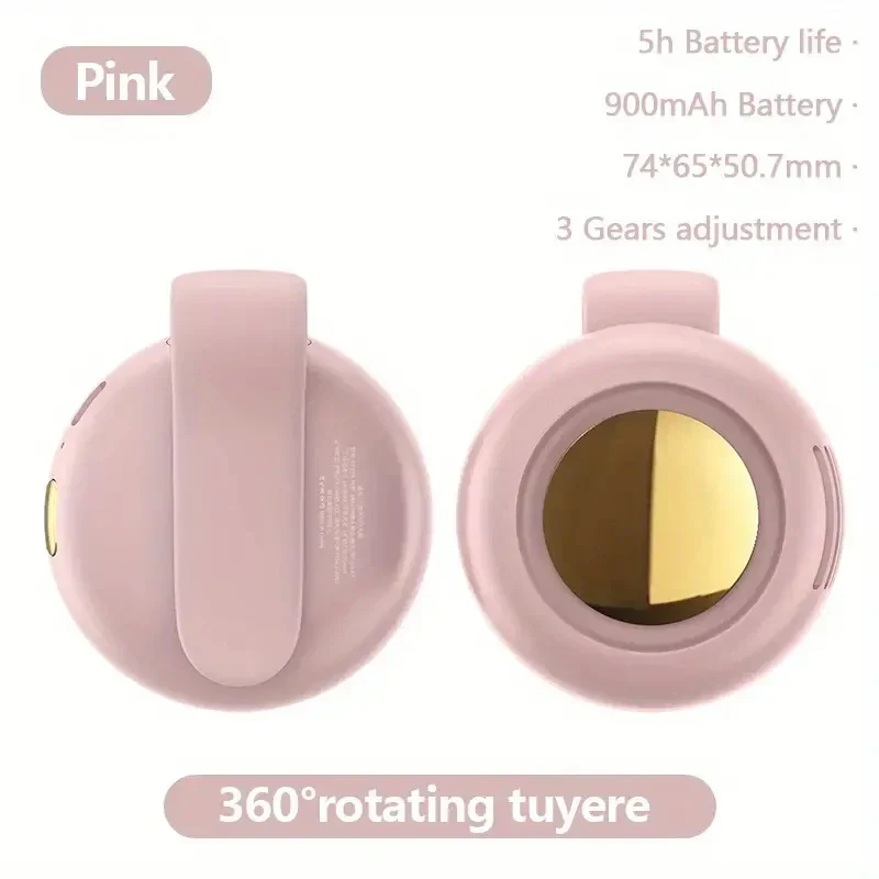 BreezeClip Mini-Ventilator | Stil, draagbaar en 360° draaibaar voor kinderen en onderweg