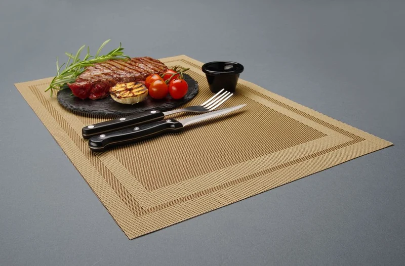 HENDI Platzset, Rahmen – Beige – 450 × 300 mm – 6 Stück