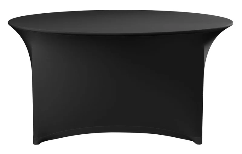 HENDI Tischbezug rund – Kitchen Line – 817407 – Schwarz – Ø 1800 × H 760 mm